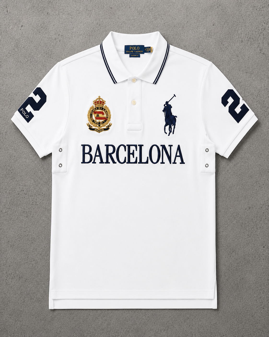Barcelona White polo photo