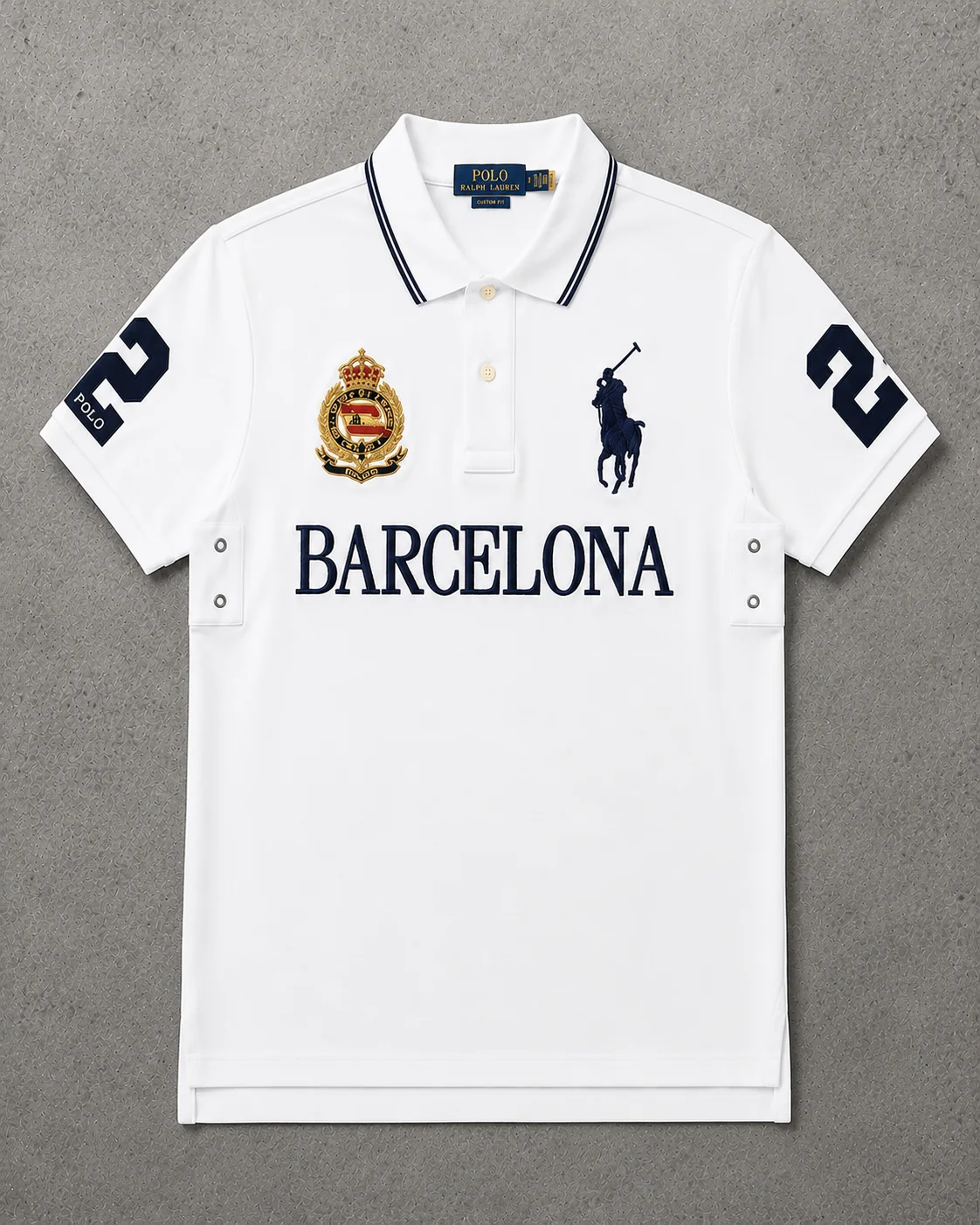 Barcelona White polo photo